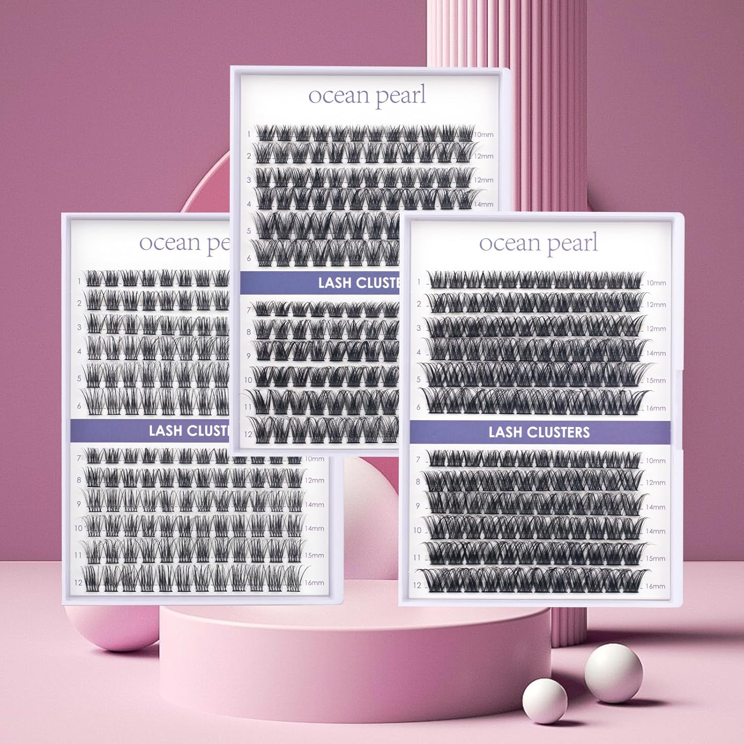 Lash Clusters 144 Pcs Individual Lashes DIY Eyelash Extensions 10-16mm Length Soft Natural False Eyelashes Thin Band Lash Extension Kit for Makeup at Home - OP17