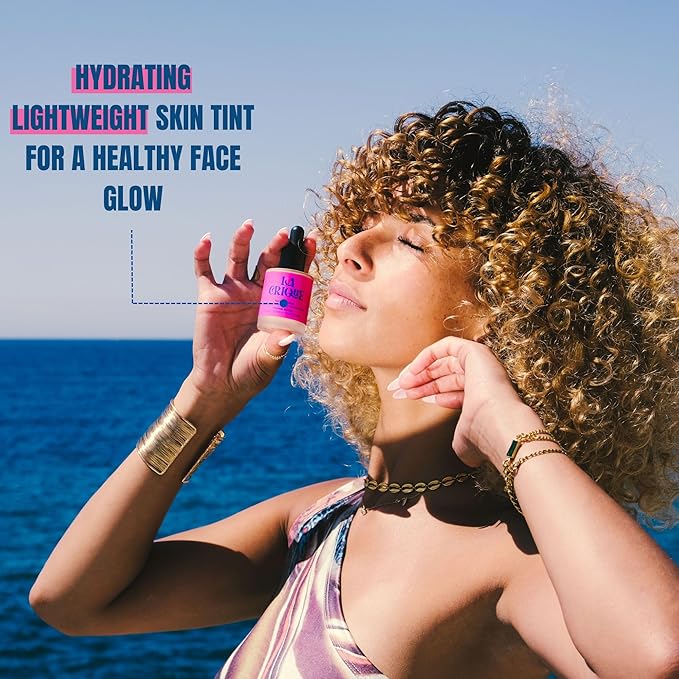 Tinted Serum - Hydrating Face Serum with Hyaluronic Acid - Skin Tint - Lightweight Foundation for Skin Glow - 99% Natural Ingredients - Vegan Makeup & Skincare - 1.0 Fl Oz – 04 Deep