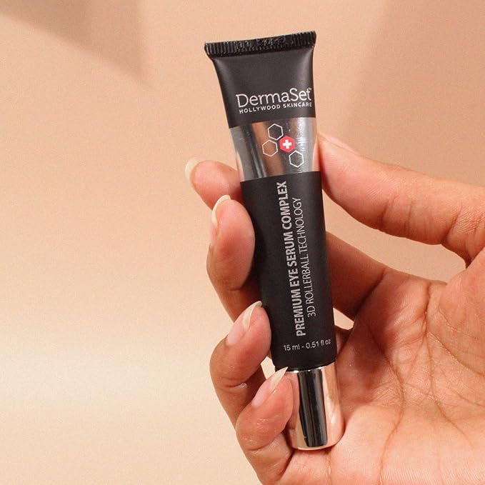 DermaSet Eye Serum with Caffeine and Vitamin C to Improve Fine Line and Dark Circles | 0.51 Fl Oz (Pack of 1)