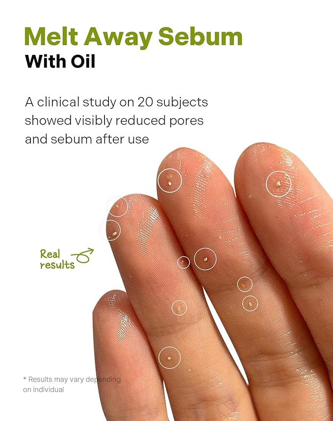 P.CALM Underpore Holy Basil Cleansing Oil – Holy Basil & Tea Tree for Deep Pore Cleansing, Blackhead Removal, and Makeup Removal, Korean Skincare (190ml / 6.42 fl.oz)