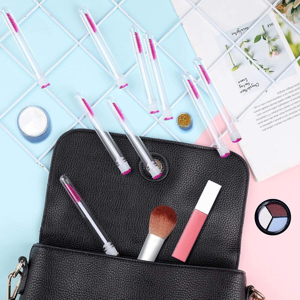 20pcs Lash brush tube Mascara spoolie Lash tubes Mascara wand tube Makeup diamond brushscale d pink