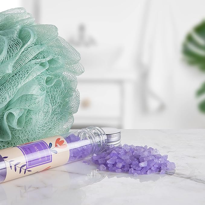 B.C. Beauty Concepts Aromatherapy Bath Salts- Epsom Salts for Soaking, Relaxing Bath Spa Set, Scented in Vanilla Almond, Shea Butter, Sweet Mint, Honey Rose, and Lavender, Floral