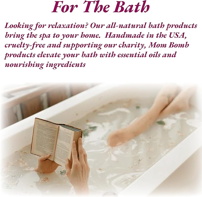 Mom Bomb Sparkling Snow Bath Soaks: Indulge in 3 lbs of Serenity for Baths, Showers, and Foot Treatments