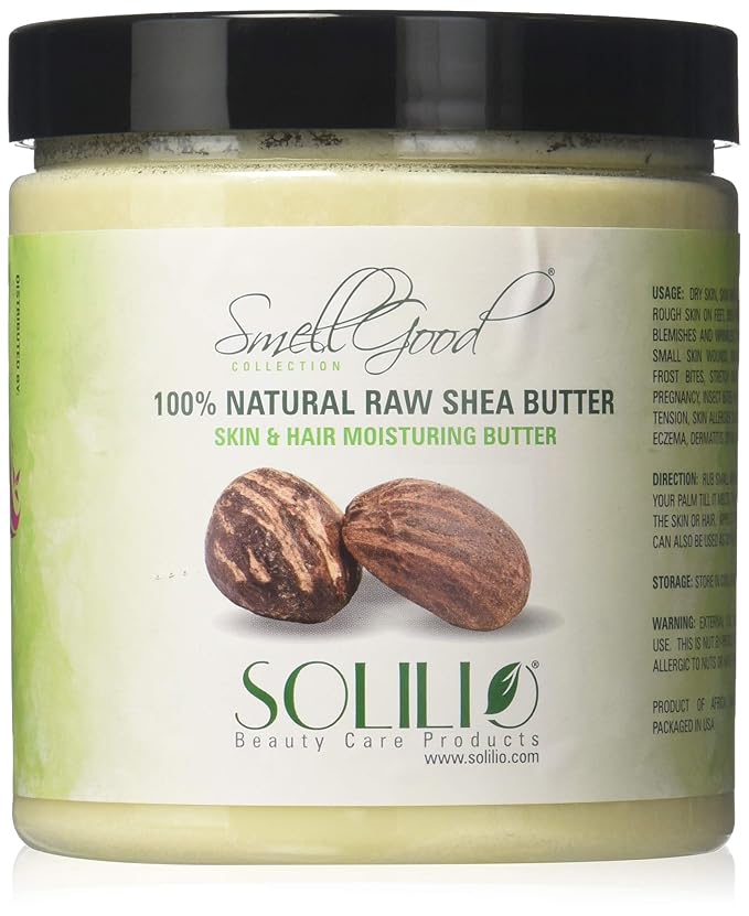 Pure Unrefined Shea Butter, totally natural and organic, ivory color, packed in 16 oz Jar, 2 Units