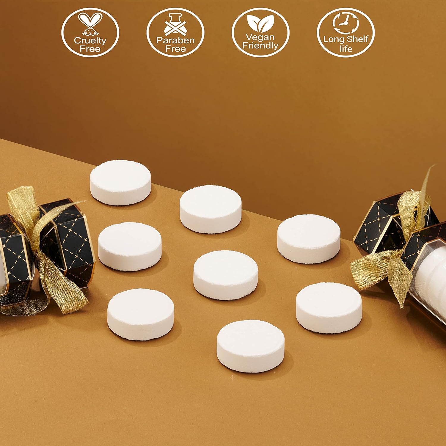 Aromatherapy Shower Steamers, Variety Pack of 8 Shower Bombs, Essential Oils Peppermint, Rosemary Mint, Lavender, White Rose Jasmin Birthday Gift Ideas for Women & Men, Stress Relief Gifts