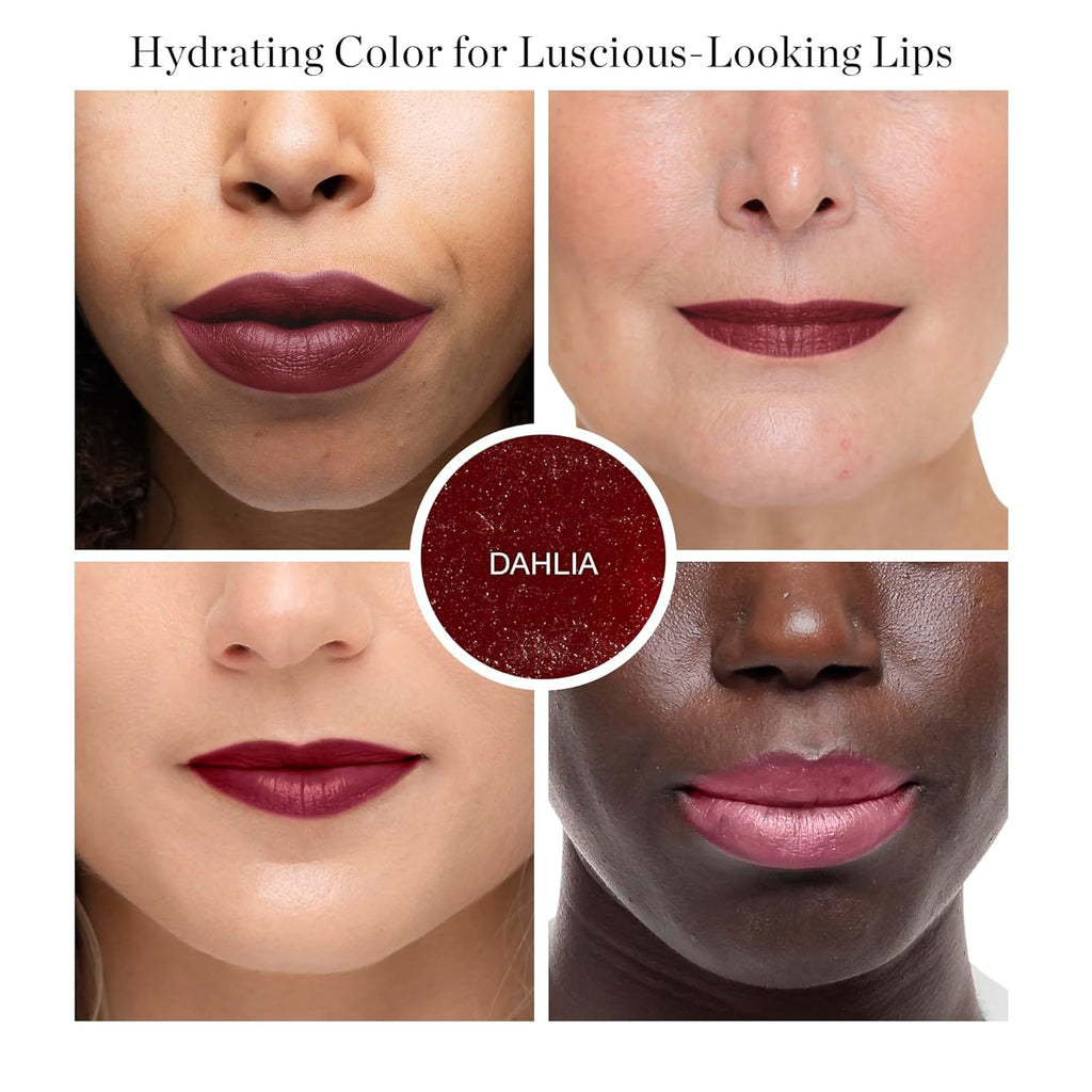 Ogee Tinted Sculpted Lip Oil - Lip Stain Made with 100% Organic Coconut Oil, Jojoba Oil, and Vitamin E - Best as Lip Balm, Lip Color or Lip Treatment - DAHLIA