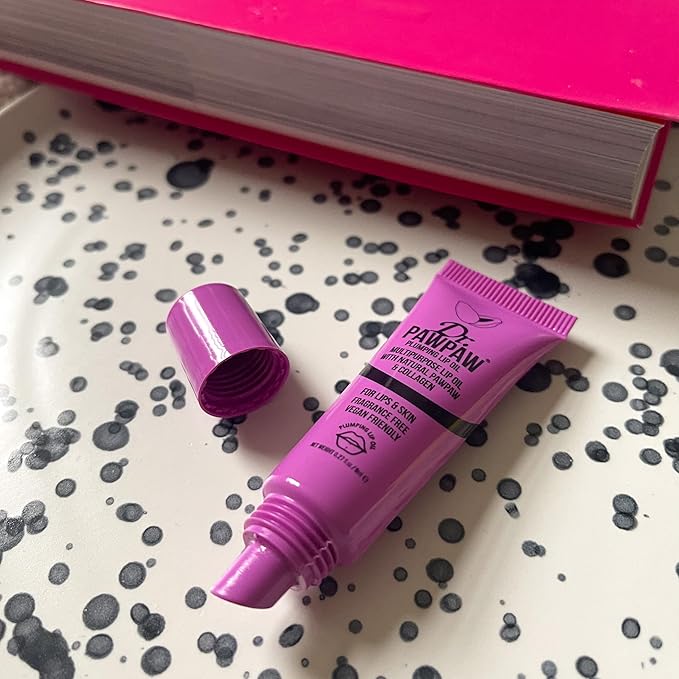 Dr. PawPaw Multipurpose Plumping Lip Oil - Intensely Nourishing Hydrating Lip Oil - for Women with Aloe Vera, Olive and Castor Oil - 0.27 oz