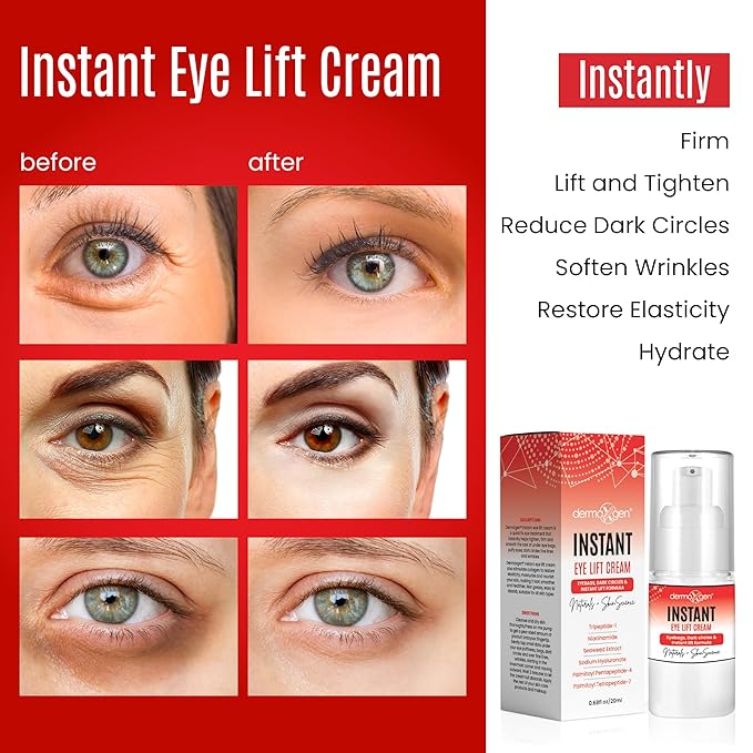 Rapid Reduction Eye Cream - Eye Cream Anti Aging Treatment for Dark Circles - Instant Under Eye Cream - Advanced Peptide Skin Tightening Formula - Instantly Removes Puffiness Wrinkles 20ml