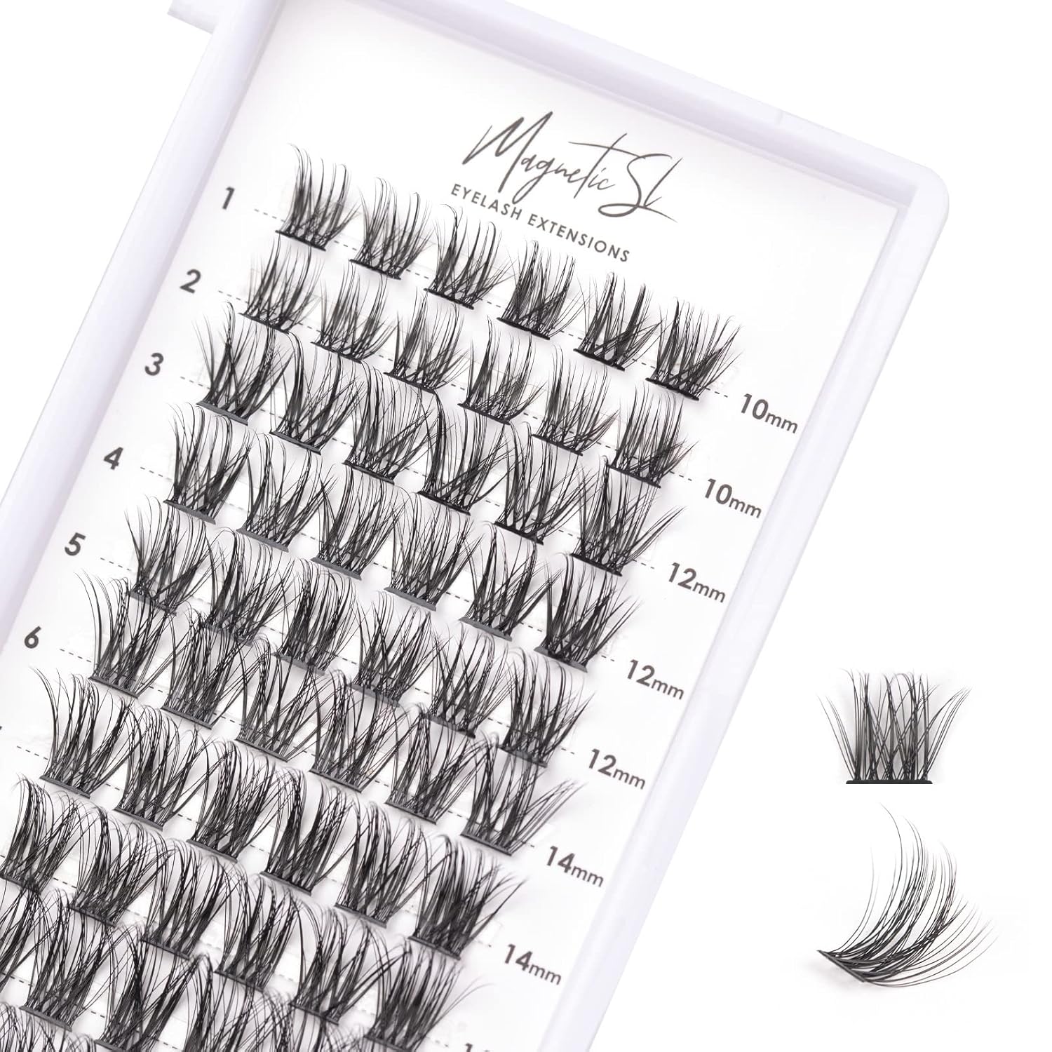 Cluster Lashes 72 Individual Lashes Clusters Eyelash Extensions False Eyelashes DIY Lash Extension Kit Reusable False Eyelashes Natural Look Mix 10-16mm C D Curl-DM06
