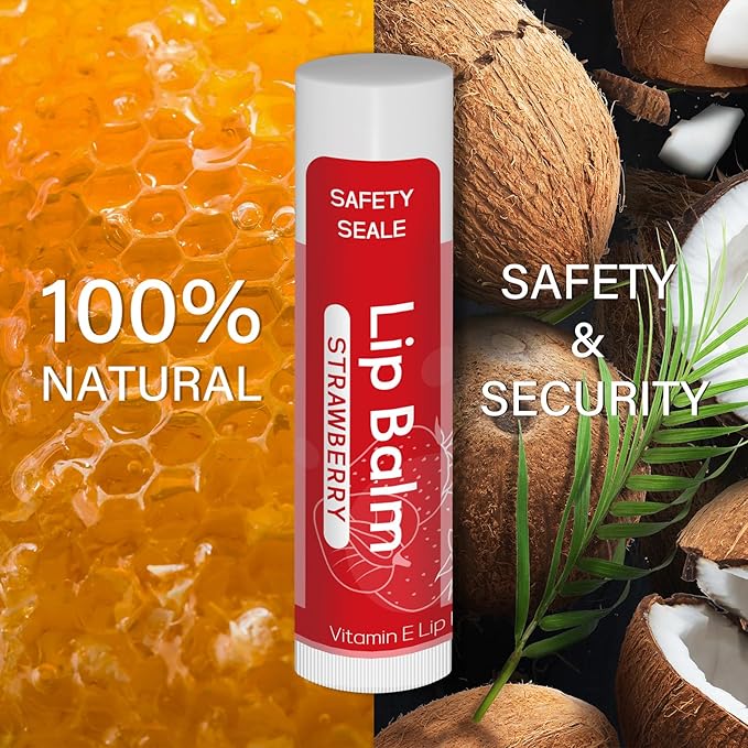 Yopela 221 Pack Natural Lip Balm Bulk with Vitamin E and Coconut Oil - Moisturizing, Soothing, and Repairing Dry and Chapped Lips Valentine's Gift - 17 Flavors - Non-GMO