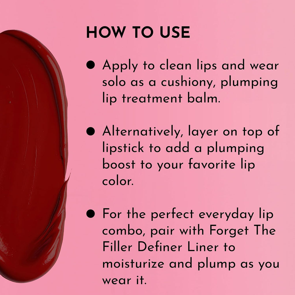 LAWLESS Forget the Filler Lip Plumping Line Smoothing Tinted Balm, Sugarplum, Pink, 0.09 Ounce