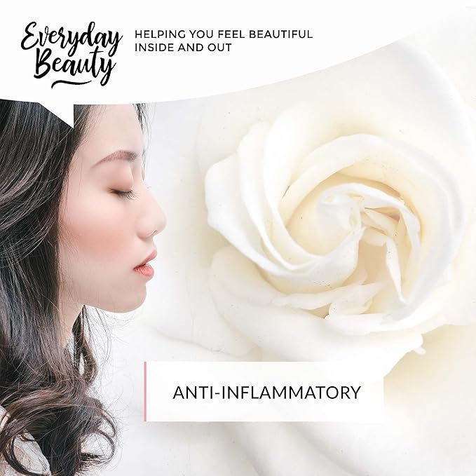 White Rose Water Facial Toner - Alcohol-Free Vegan All Natural Refreshing Spray Mist for Face and Hair - Uplifts, Calming & Soothing for All Skin Types 4oz with Fine Mist Cap