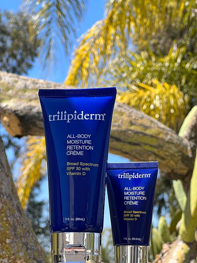 Trilipiderm Weekender Bundle – All-Body Moisture Retention Crème 6-Pack Travel Size – 3x SPF 30 Broad Spectrum Sunscreen 3 oz + 3x Original Formula 3 oz – Hydrating Skincare for All Skin Types