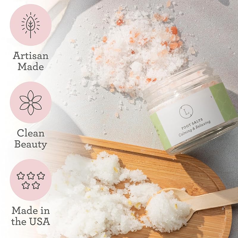 Lizush Lemongrass 6-Piece Spa Gift Set for Women - Relaxing Self-Care Basket, Luxury Handmade Body Care Items for Premium Relaxation - Sending Hugs - Handmade in the USA