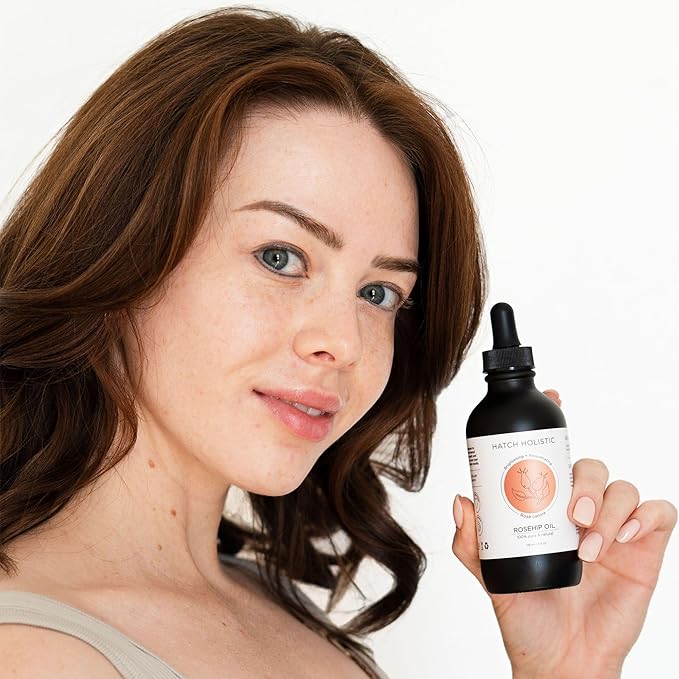 Organic Rosehip Oil – 4 fl oz, 100% Pure, Cold-Pressed, Unrefined – Natural Anti-Aging Serum for Skin Brightening, Firming, and Rejuvenation