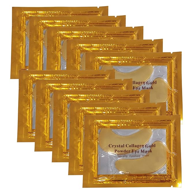 Vandarllin24K Gold Powder Gel Collagen Eye Masks Sheet Patch, Remove Bags,Dark Circles &Puffiness,Reduce Wrinkle,Moisturising,Hydrating for Blackheads (60Pairs)