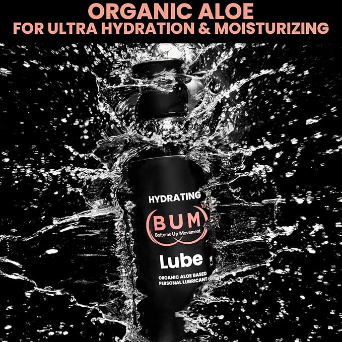Water Based Self-Care Bundle: Hydrating Aloe Water Based Lube 4oz, Coffee Scrub & Psyllium Fiber Supplement – Long-Lasting Glide, Exfoliated Skin, Clean Digestion for Comfort & Confidence