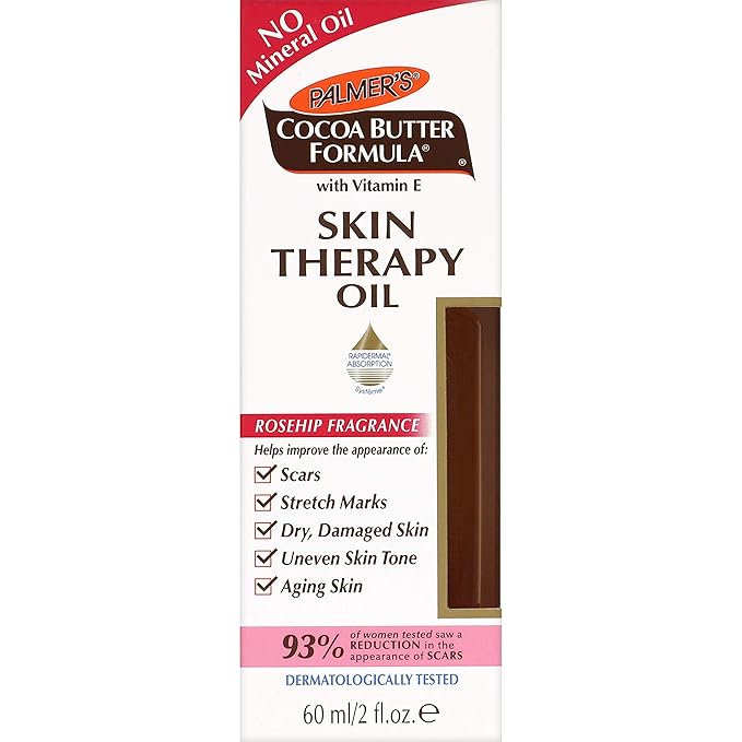 Palmer's Cocoa Butter Formula Skin Therapy Moisturizing Body Oil with Vitamin E, Rosehip Fragrance, 2 Ounces