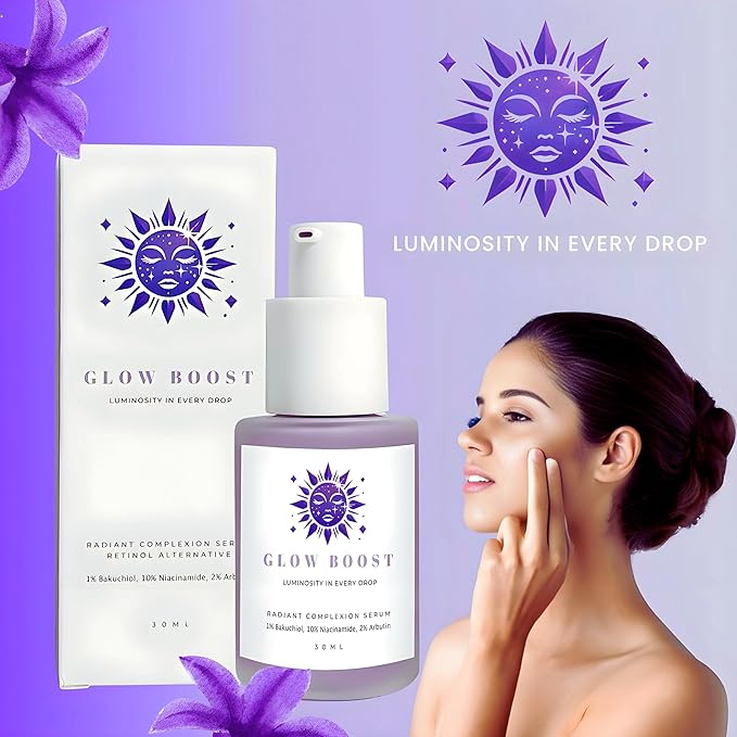 SC Sapphire's Glow Boost Bakuchiol Serum | Bakuchiol Retinol Alternative | 10% Niacinamide | 4% TXA, Peptides | Plant-based Facial Serums for Aging Skin, Puffiness, Wrinkles, & Fine Lines