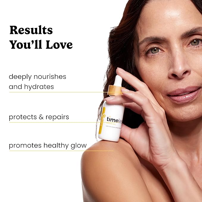 Timeless Skin Care Argan Oil - 100% Pure Argan Oil for Face & Hair Care - For Dry Skin - Fragrance-Free - Use with Moisturizer or Hair Products - 2 oz