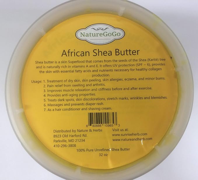 Pure, Raw & Gold, 100% African Shea Butter 32oz