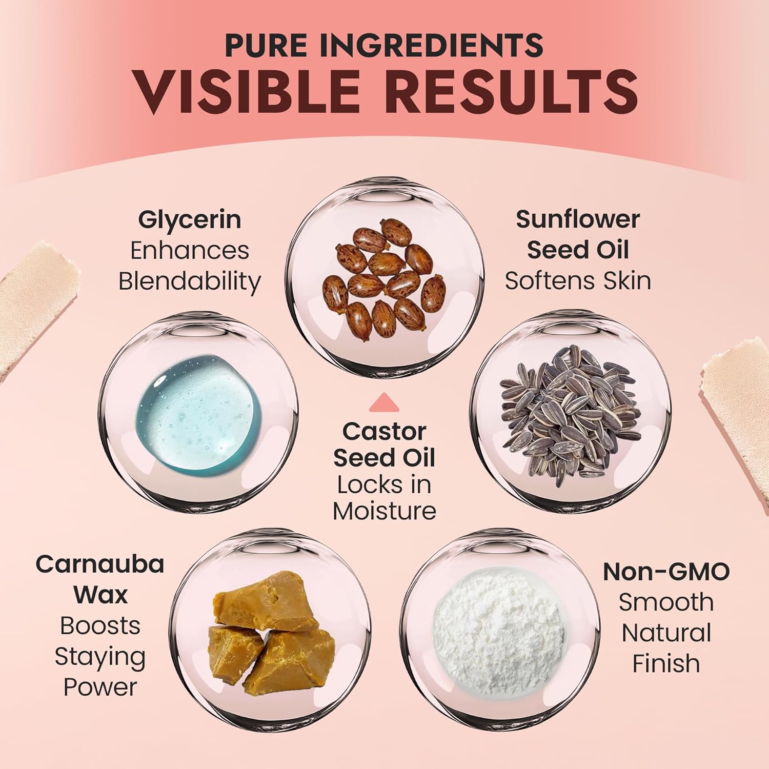 Organic Blush Tube, Chardonnay - 100% Natural Vegan Cream Blush Sticks, Multi-Use Bronzer, & Highlighter for Lips, Cheeks & Eyes, Buildable Shimmer, Gluten-Free, Paraben-Free, Made in USA