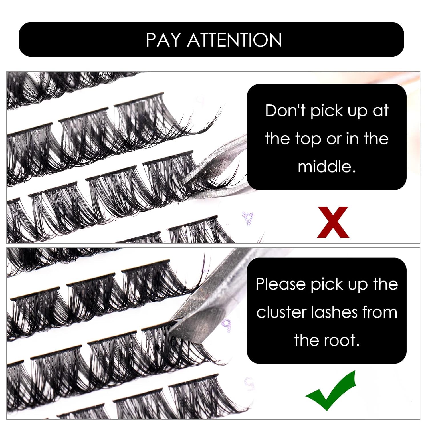 Cluster Lashes 72 Individual Lashes Clusters Eyelash Extensions False Eyelashes DIY Lash Extension Kit Reusable False Eyelashes Natural Look Mix 10-16mm C D Curl-DM01