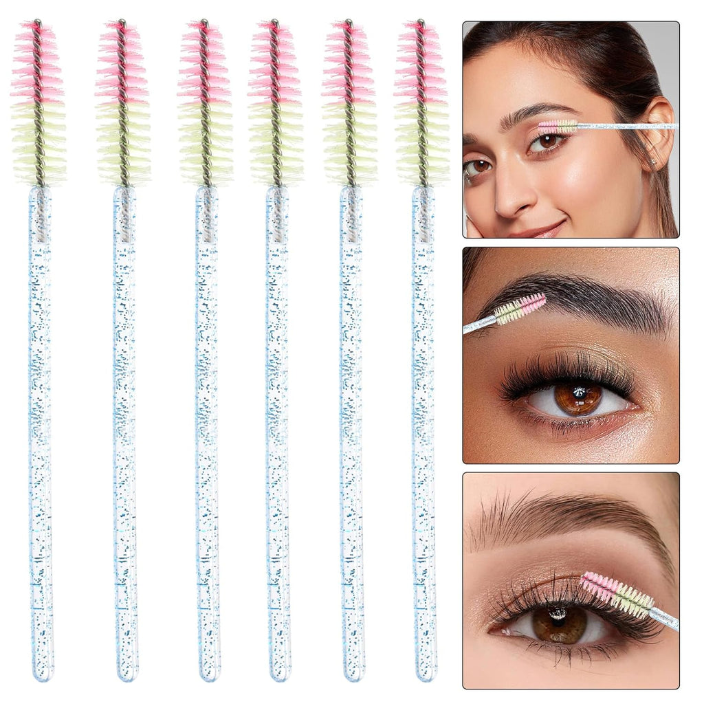 300PCS Disposable Mascara Wands Spoolie Brush Crystal Eyebrow Brushes Eyelash Extension Applicator Makeup Kits