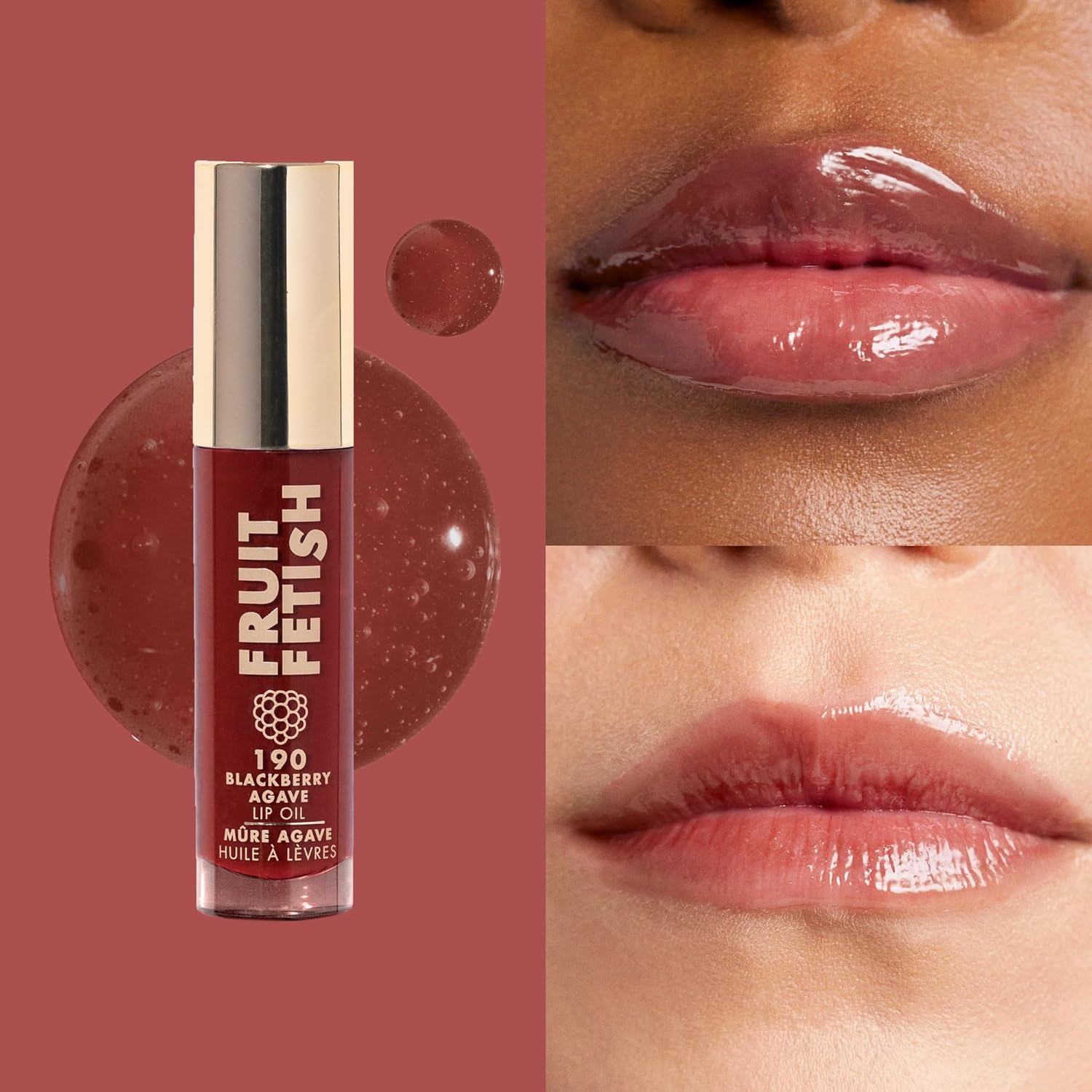 Milani Fruit Fetish Lip Oil Bundle with Vitamin E for Instant Hydration, Fruit Extract Infused Lip Treatment and Moisturizing Lip Gloss - Blackberry Agave + Lychee Nector, 2pk
