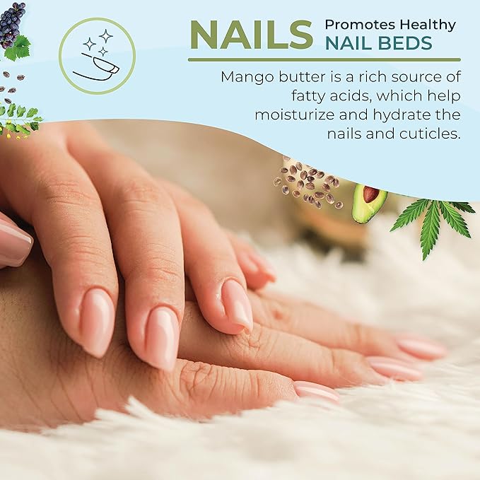 Zatural Mango Butter Organically Grown Mangos 100% Pure Cold Pressed Raw Creamy Butter (16 Ounce)