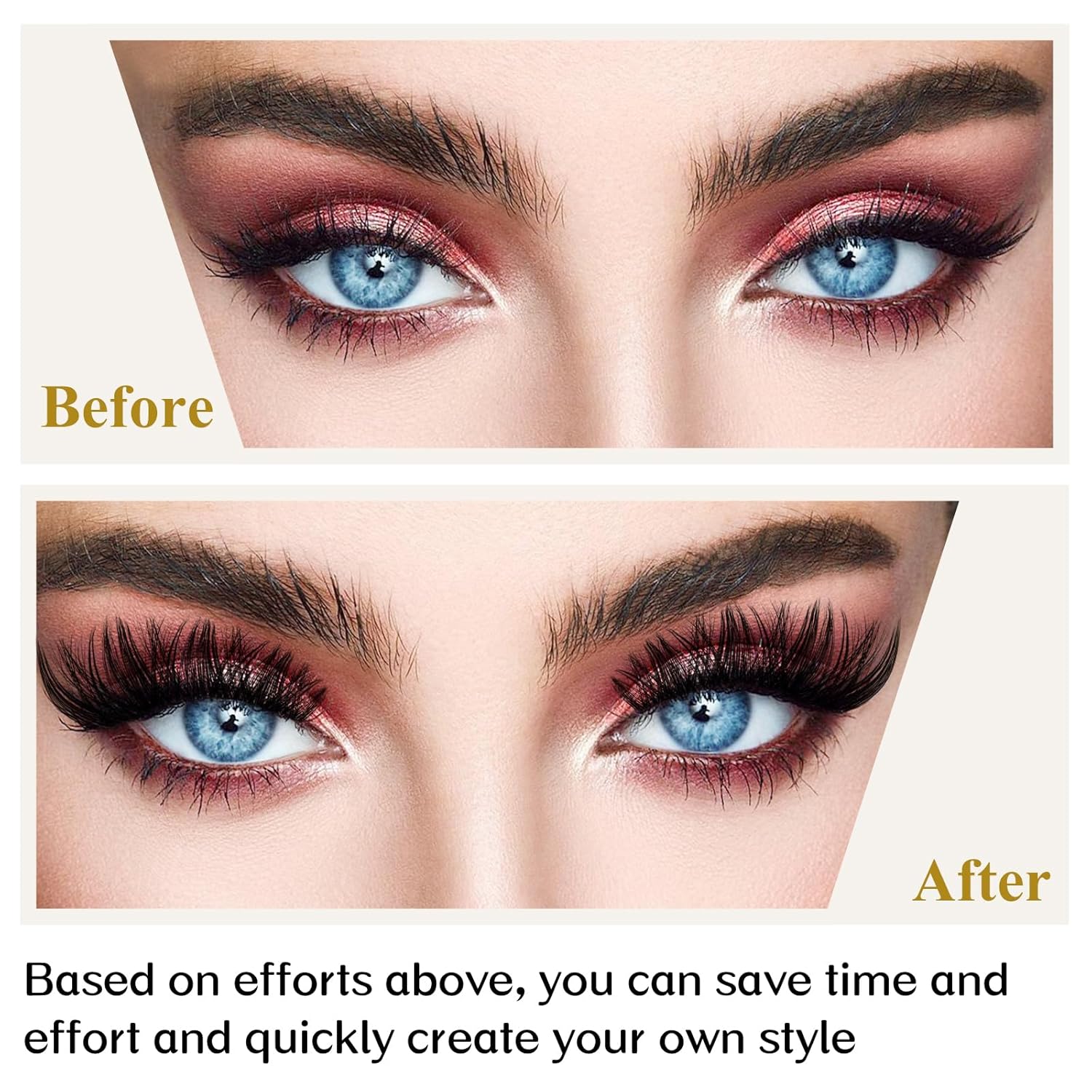 B&Qaugen Lash Clusters D Curl 10mm Manga Lashes 72 Clusters Lashes DIY Eyelash Extensions Anime Lashes Soft Wispy Eyelash Clusters Extensions Spiky Individual Lashes Cluster DIY at Home (B37,D-10mm)