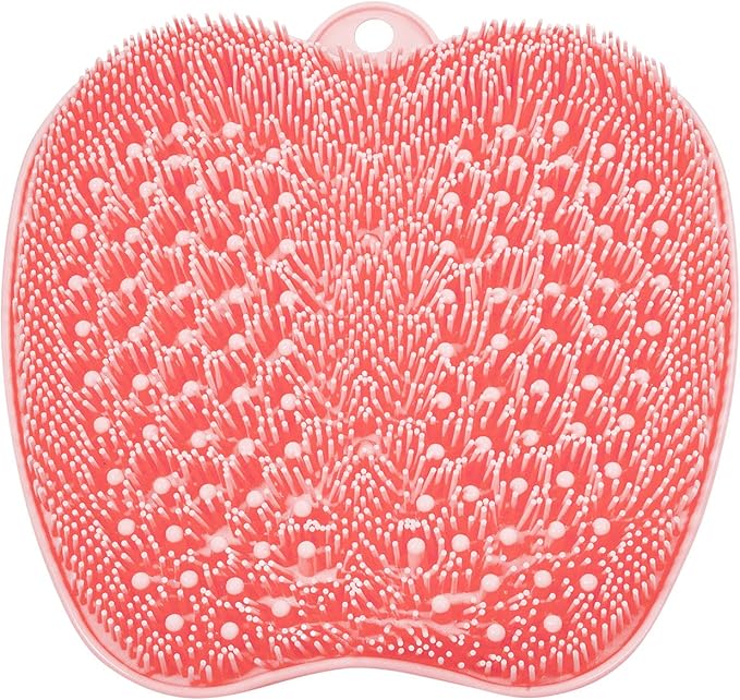 BESKAR XL Large Foot Scrubber Mat for Use in Shower - Shower Foot Cleaner to Eliminate Calluses Dead Skin, Foot Massager Mat for Men & Women to Soothe Achy Feet, Non Slip Suction Cups