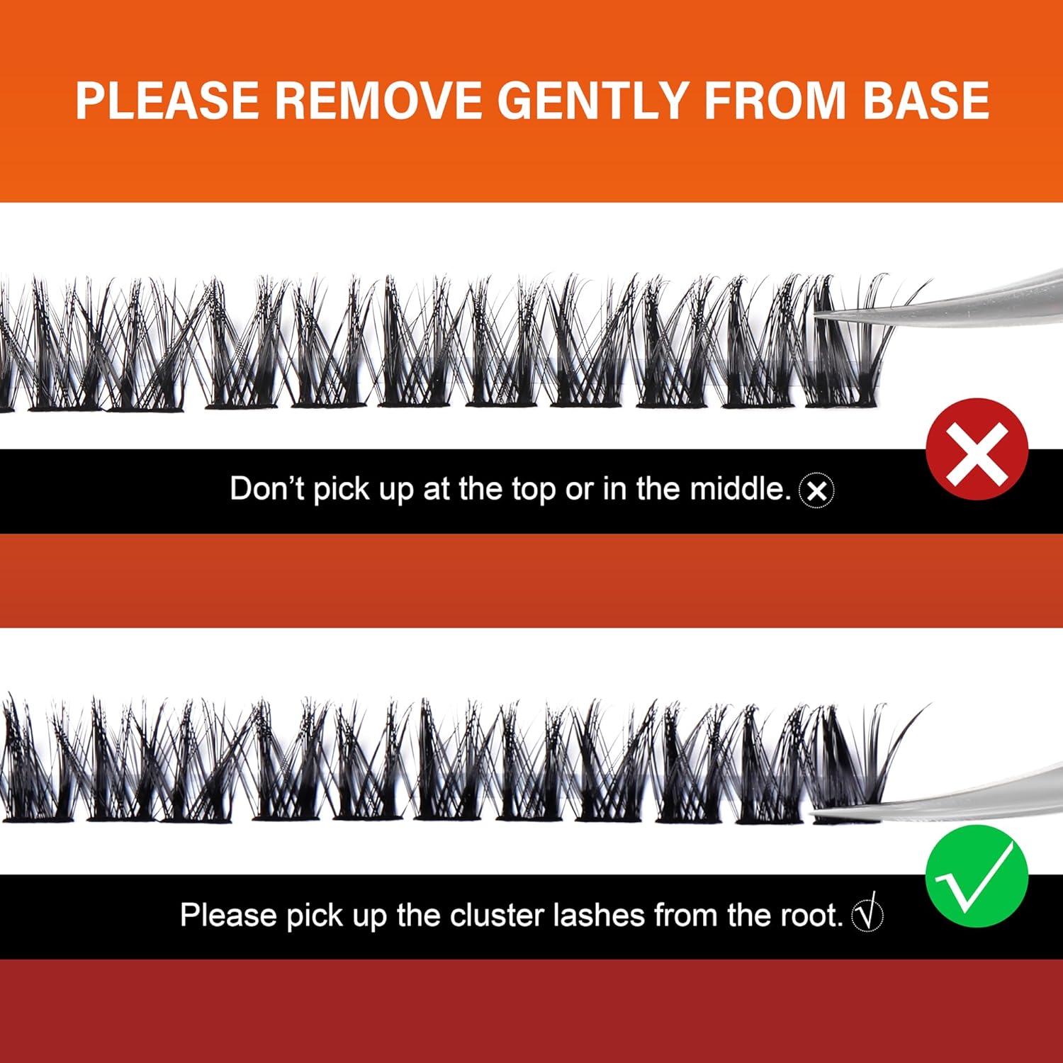 Lash Cluster 144pcs Individual Lashes,8-16mm Diy Lash Extension,C Curl Lash Clusters Wispy,3D Natural Lash Clusters Look Like Eyelash Extension DIY at Home (Orange Spirit-C-8-16mix)