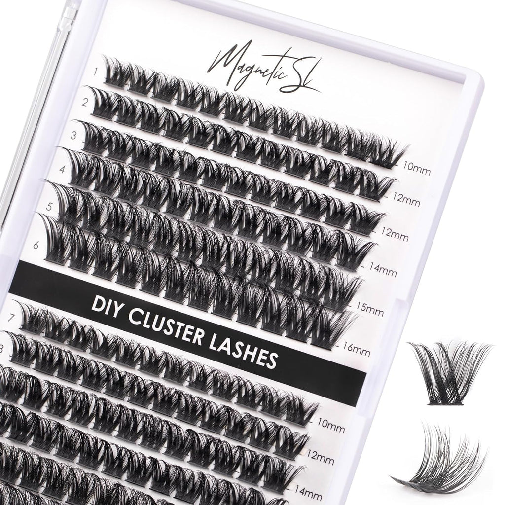 Lash Clusters 144 Pcs Individual Lashes Clusters Eyelash Extensions False Eyelashes DIY Lash Extension Reusable False Eyelashes Natural Look Mix 10-16mm C D Curl-DM27