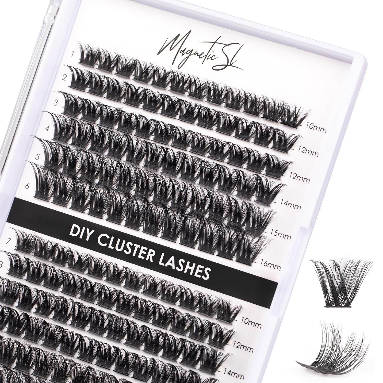 Lash Clusters 144 Pcs Individual Lashes Clusters Eyelash Extensions False Eyelashes DIY Lash Extension Reusable False Eyelashes Natural Look Mix 10-16mm C D Curl-DM27