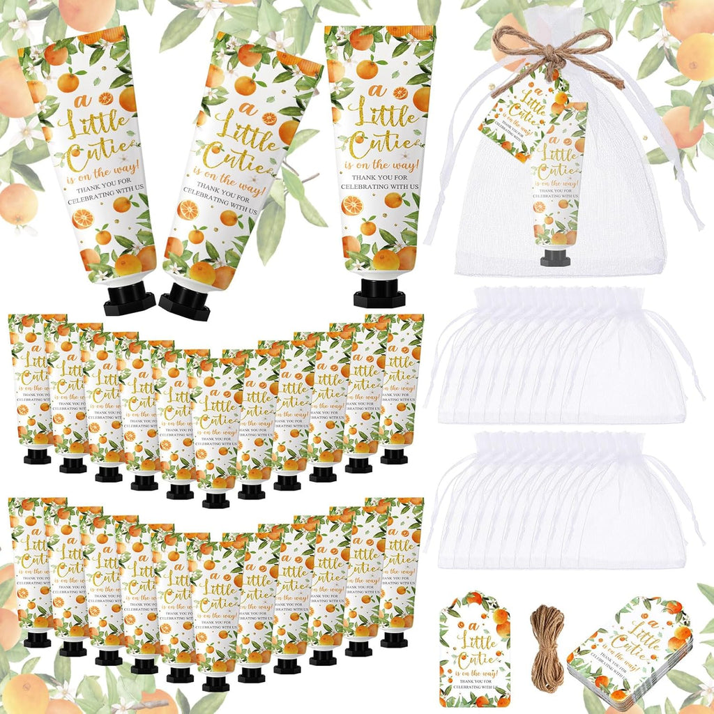 48 Sets Baby Shower Hand Cream Party Favors for Guests Gift Bulk Travel Size Hand Lotion Set for Baby Shower Wedding Christmas(Little Cutie)