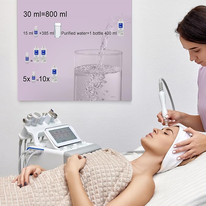 Water Peeling Solution Concentrate for Microdermabrasion Machine Skincare Face Moisturizer Cleaning Serum 30ml/1.01oz Per Bottle Dilute to 800ml/27oz Solution Use 5 Bottles Per Set (AS1)