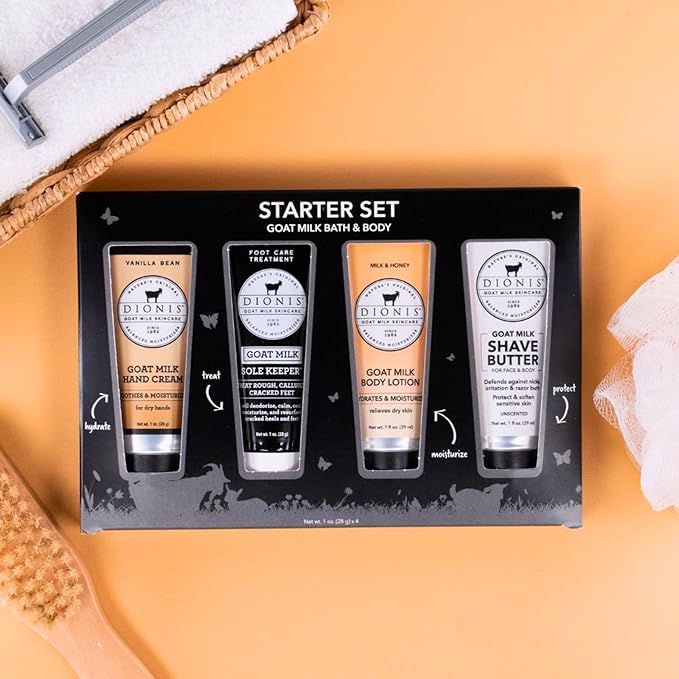 Dionis Goat Milk Skincare Essentials Skincare Set and Hand Cream Gift Sets