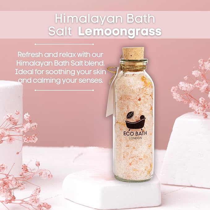Himalayan Bath Salt - Luxurious Bath Salts for Relaxation, Skin Care, and Aromatherapy, Infused with Natural Ingredients (Various Scents) (Lemongrass)