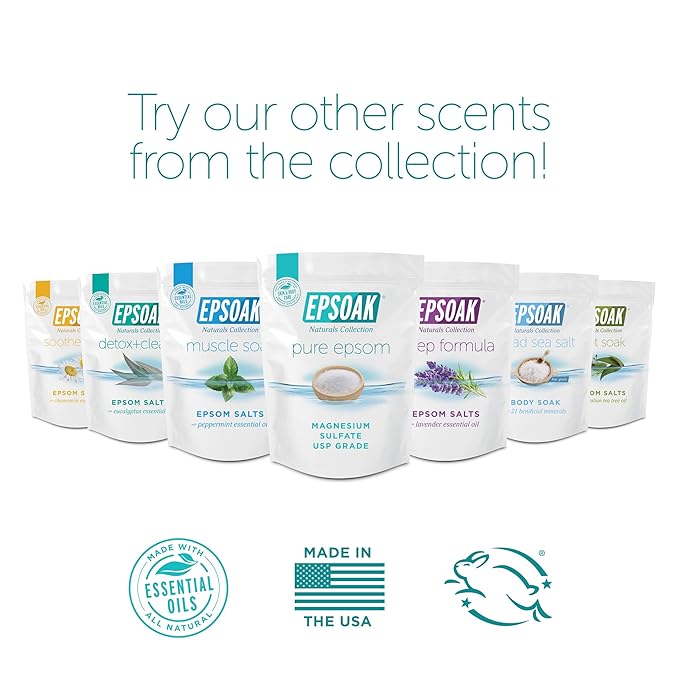 Epsoak Epsom Salt 12 lbs. USP Magnesium Sulfate (Qty. 6 x 2 lb. Bags)