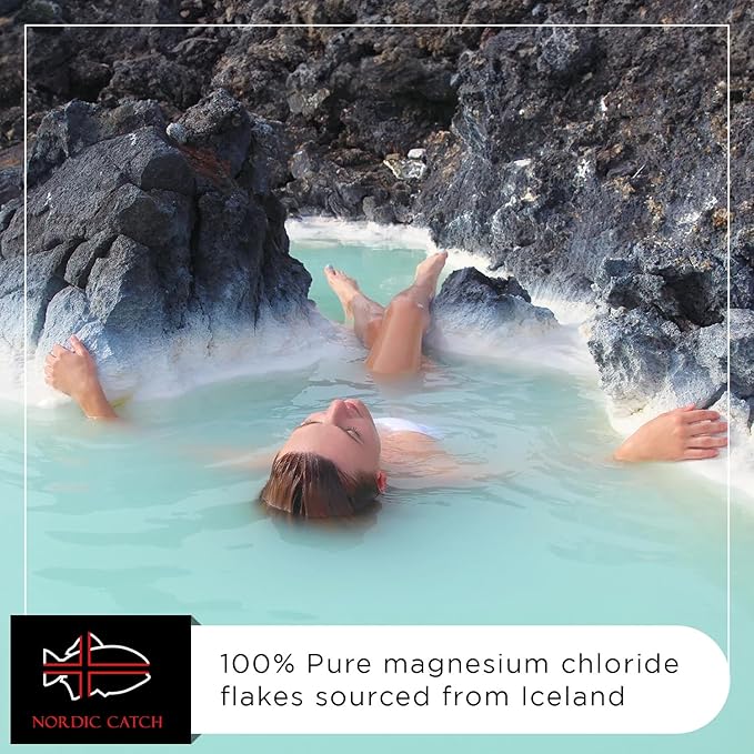 Magnesium Bath Salts with Icelandic Arctic Thyme 200g - Luxury Alternative to Epsom Salt Bath Soak, Magnesium Flakes Sitz Baths, Foot Soaks, Magnesium Chloride Relaxing Magnesium Soak