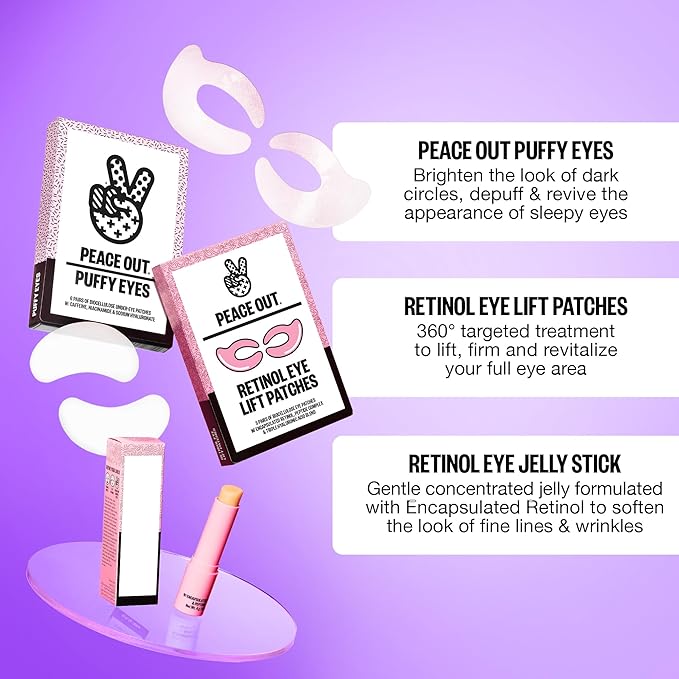 PEACE OUT Skincare Puffy Under-Eye Patches 6x pairs