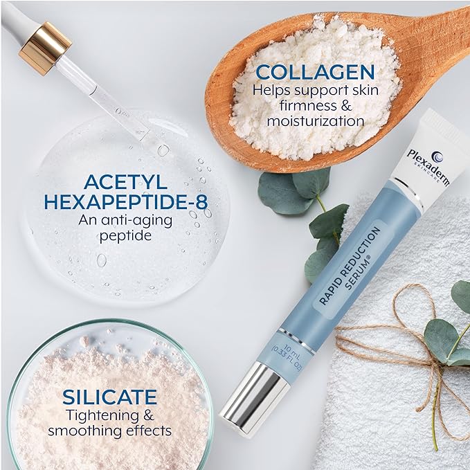 Plexaderm Rapid Reduction Eye Serum - Visibly Reduces Under-Eye Bags, Wrinkles, Dark Circles, Fine Lines & Crow's Feet Instantly, Anti Aging Wrinkle Remover for Face, 3 Full Size Tubes