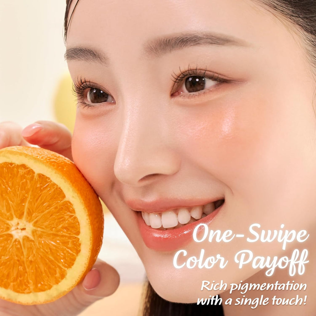 Touch in Sol In My Heart Stick Blush (#Sunset Coral) – Cream Blush Stick for Cheeks, Eyes & Lips – Korean Makeup Cheek – Creamy, Blendable Milk Blush for Dewy Glow, Natural Finish, k beauty (0.21 Oz)