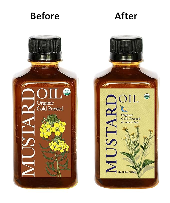 DAANA Mustard Oil for Skin: Certified USDA Organic, Extra Virgin, Cold Pressed