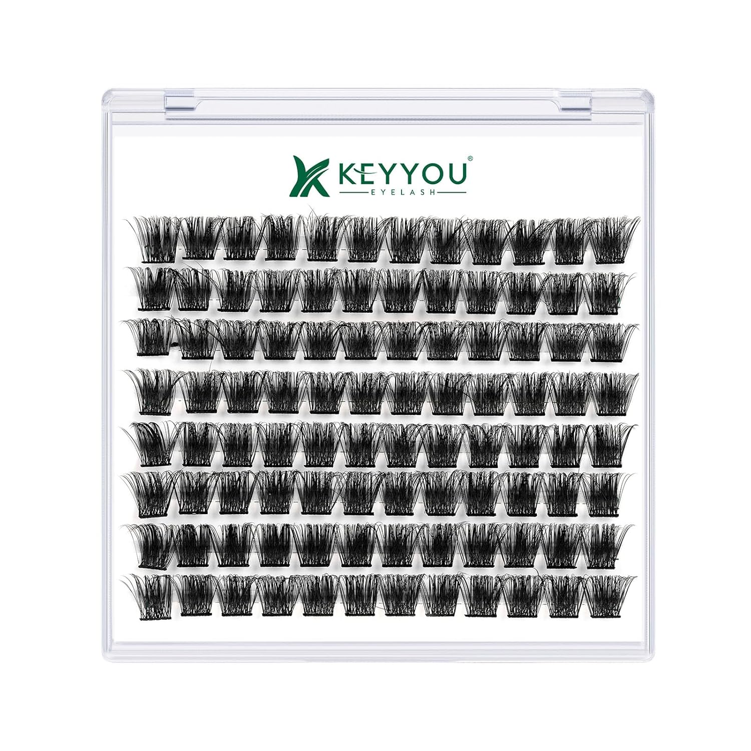 Lash Clusters,96 Pcs Cluster Lashes D Curl 12mm DIY Lash Extensions Eyelash Clusters,KEYYOU Volume Wispy Individual Lashes Soft&Comfortable Easy DIY at Home(Y05,D-12mm)