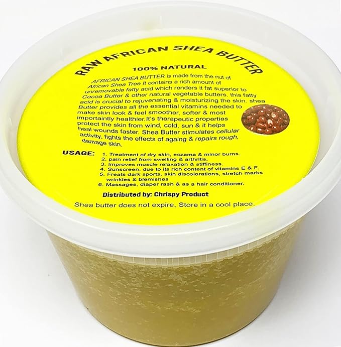 Raw Unrefined African Shea Butter Selections (8 Oz, 16 Oz, 32 Oz)- Grade AAA Premium Shea Butter From Ghana - Use on Acne, Eczema, Stretch Marks (16 OZ GOLD)