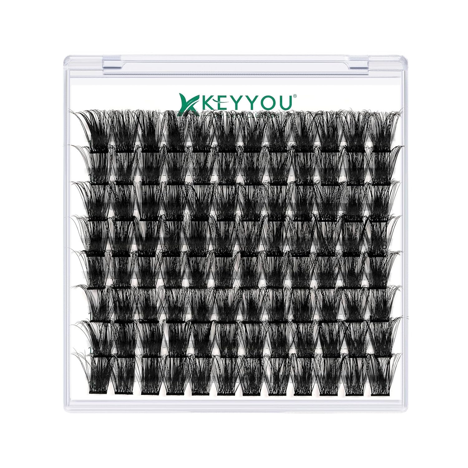 Lash Clusters,96 Pcs Cluster Lashes D Curl 18mm DIY Lash Extensions Eyelash Clusters,KEYYOU Volume Wispy Individual Lashes Soft&Comfortable Easy DIY at Home(Y05,D-18mm)