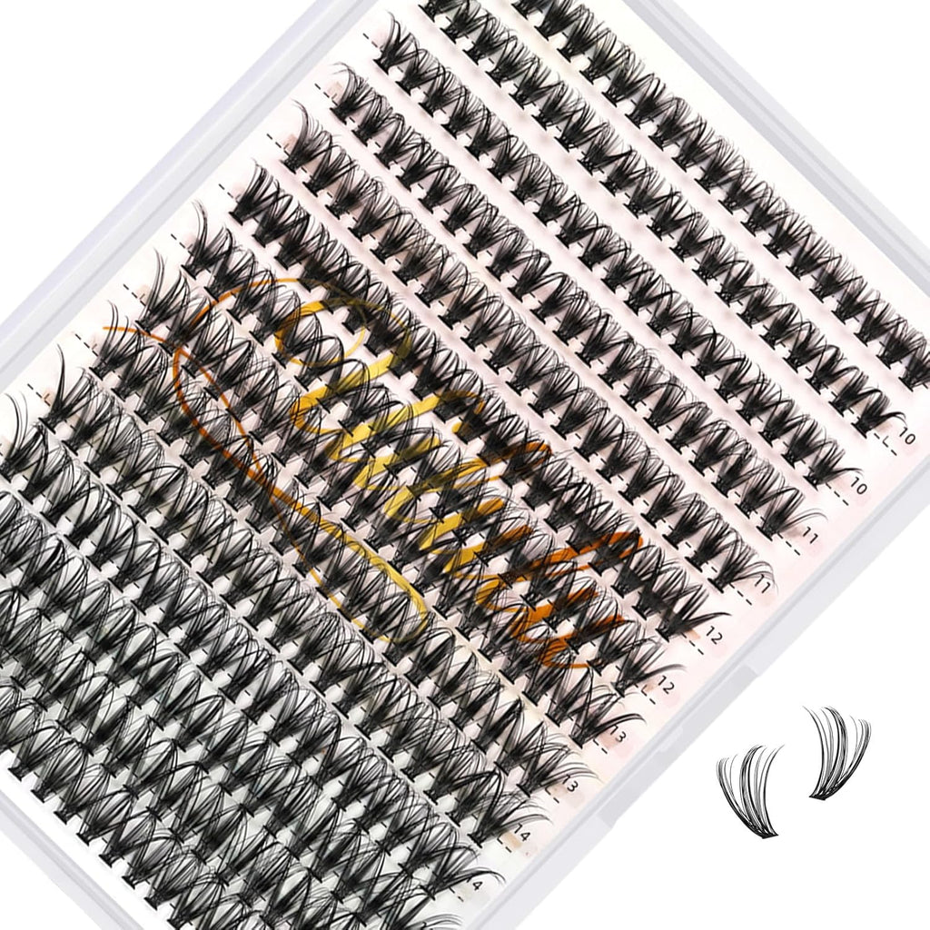 Lash Clusters Individual Lashes D Curl 30D 0.07D 9-16 MIX 280 Clusters Lashes DIY Lash Extensions at Home False Lashes Wispy Eye Lash Clusters(30D, 9-16 mix)