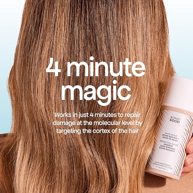 BONDIBOOST Rapid Repair Bond Builder + Leave-In Hair Treatment for Dry Damaged Hair [3.38 fl oz], Strengthens & Restores + Advanced Hair Repair Solution for Healthier & Shinier Results